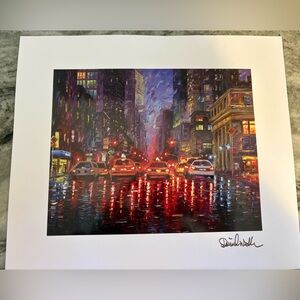 Cityscape Night Scene Art Print
